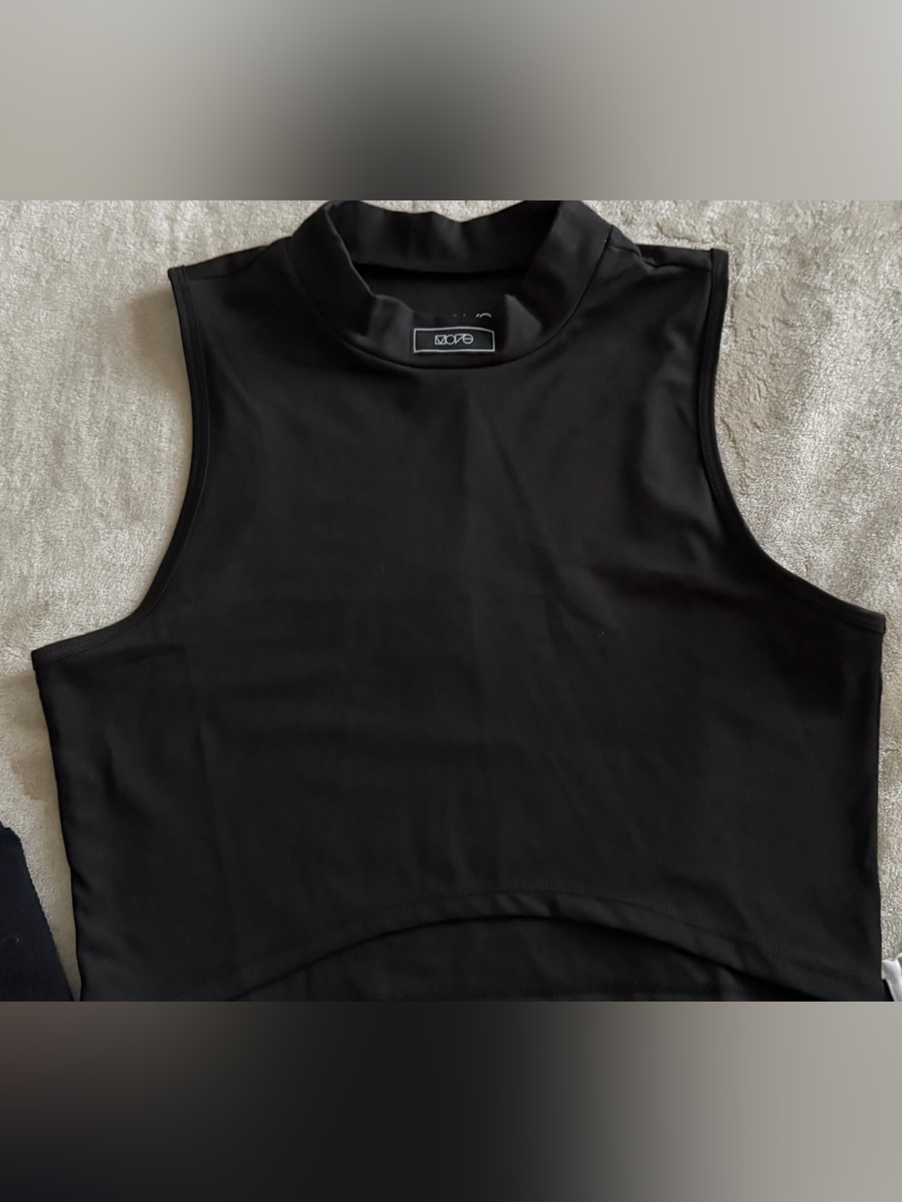 H&M Black Mock Neck Sleeveless Tank